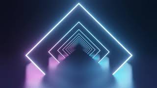 Neon Light Square Background Video flicker reflection Motion Background Loop  Free Stock Footage [upl. by Yesnel]