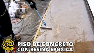 Piso De Concreto Con Resina Epoxica Marmoleado [upl. by Retsae166]