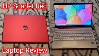 HP Scarlet Red Laptop Review 156 HD Screen  Walmart [upl. by Nadean]