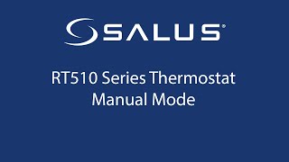 RT510 Series Thermostat  Manual Mode [upl. by Gisele]