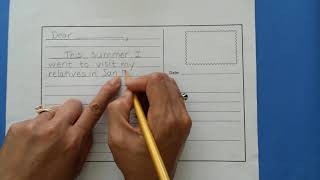 How to write a postcard W2D2 [upl. by Cynthy]