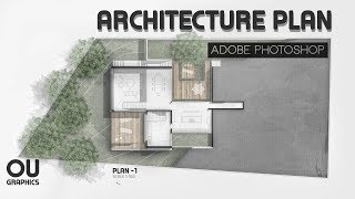 Easy Architecture Plan in Adobe Photoshop [upl. by Elyse647]