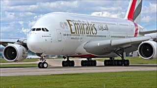 Incredible Close Up Departures Manchester Airport RWY23L  200619 [upl. by Blackwell186]