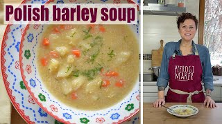 Simple Barley Soup KRUPNIK  cooking Polish food [upl. by Anaes]