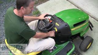 John Deere LA115 Lawn Tractor Controls Intro [upl. by Marron358]