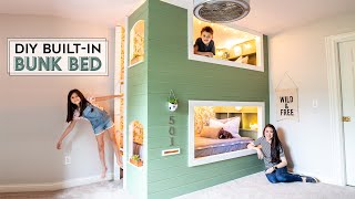 DIY Bunk Beds BuiltIn Twin Beds [upl. by Arteid]