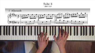 French Suite No 6 in E major BWV 817 1 Allemande [upl. by Rother]