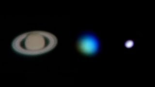 Live Footage Of Saturn Uranus amp Neptune Through My Telescope [upl. by Annerb510]