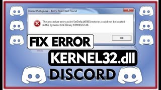 kernel32dll DISCORD Error Fix  How to fix KERNEL32dll [upl. by Eniamej]