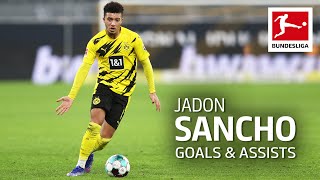 Jadon Sancho  All Goals and Assists 202021 so far [upl. by Odraode]