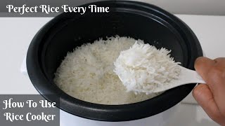 How To Cook Perfect Fluffy Rice In Rice Cooker  How To Use Rice Cooker [upl. by Rudelson893]