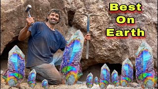 Finding Worlds Best Iridescent Hematite Crystals  Graves Mt Georgia [upl. by Ziladnerb]