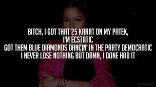 Nicki Minaj  You Da Baddest Verse Lyrics  Video [upl. by Auerbach]