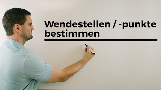 WendestellenWendepunkte bestimmen Teil 1  Mathe by Daniel Jung [upl. by Mcgrath]