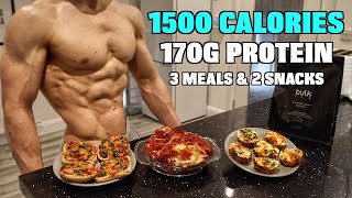 Full Day of Eating 1500 Calories  3 Easy Recipes to Get SHREDDED [upl. by Rosanna]