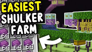 EASIEST SHULKER FARM Minecraft Bedrock 121 [upl. by Ydnam]