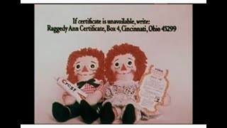 Crest Raggedy Ann amp Andy Commercial 1972 [upl. by Randa]