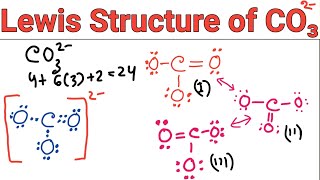 Lewis structure of CO3 2 ion [upl. by Lleira]