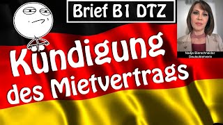 Brief B1 DTZ Fristlose Kündigung des Mietvertrags [upl. by Laerdna]