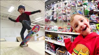 FATHER SON SKATE amp TOY ADVENTURE TIME [upl. by Ahsilad]