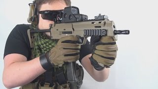 Airsoft MP7A1 Tan Tokyo Marui GBB [upl. by Cianca]