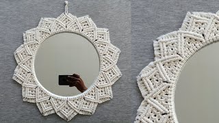 DIY ESPEJO en MACRAME paso a paso PRINCIPIANTES  DIY Macrame Mirror step by step [upl. by Amek]