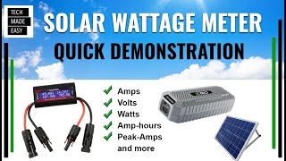 Solar Wattage Meter and Power Analyzer Quick Demo by Powerwerx [upl. by Adrianna]