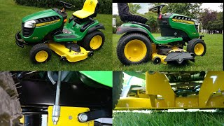 Leveling the Mower Deck on a John Deere e180 Garden Tractor [upl. by Llehsyar742]