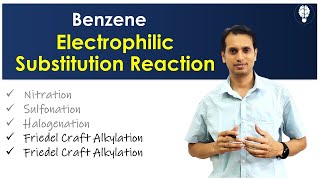 Benzene Part 7 Electrophilic Substitution Reactions  Friedel Crafts Alkylation and Acylation [upl. by Ahsai28]