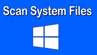 How To Scan System Files in Microsoft Windows 10 PCLaptops [upl. by Kylynn]