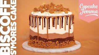 EPIC Biscoff Smores Layer Cake  Full Recipe amp Tutorial  Cupcake Jemma [upl. by Alys]