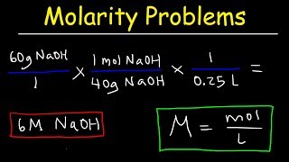 Molarity Practice Problems [upl. by Nedloh]