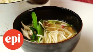 How to Make Udon Soup  Epicurious [upl. by Alrahc]