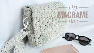 DIY Classic Macrame Bag  Klasyczna torebka ze sznurka [upl. by Trah]