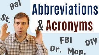 Abbreviations amp Acronyms to Build Your Vocabulary [upl. by Htrow447]