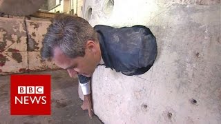 BBC man stuck trying Hatton Gardens vault hole  BBC News [upl. by Granthem]