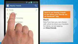 How to use Nearby Friends on Facebook® app Tutorial [upl. by Aniweta]