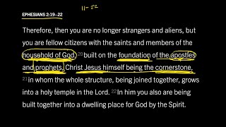 Are New Testament Prophets Foundational to the Church Ephesians 219–22 Part 2 [upl. by Mathia]