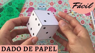 🎲 Cómo hacer un DADO de PAPEL FÁCIL 🎲  Manualidades  Origami [upl. by Bradlee]