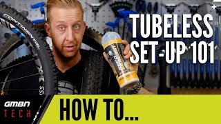 Mountain Bike Tubeless Tyre Set Up 101  GMBN How To [upl. by Iahs]