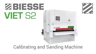 Biesse  Viet S2  Calibrating and Sanding Machine [upl. by Nolham649]