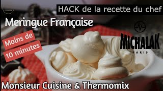 Recette Meringue  Monsieur Cuisine amp Thermomix  Meringue Française [upl. by Aracaj]