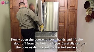 LG Refrigerator  How to Remove Your Doors 4 DoorFrench Door [upl. by Ailic532]