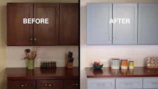 KILZ® How To Refinish Kitchen Cabinets [upl. by Elleiram]