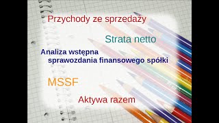 Analiza wstępna sprawozdania finansowego [upl. by Burget93]