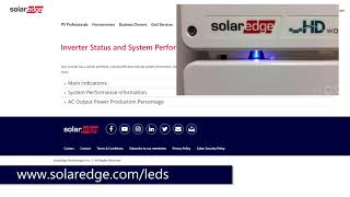 SolarEdge SetApp LED Guide International [upl. by Ainelec89]