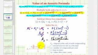 Derive the Value of an Annuity Formula Compounded Interest [upl. by Krik]