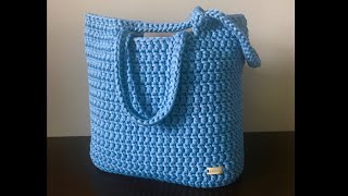 Crochet Tote Bag  Beginner Friendly [upl. by Darill542]