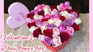 Huge Heart Shaped Floral Arrangement DIY Valentine’s Day Flowers [upl. by Carman860]