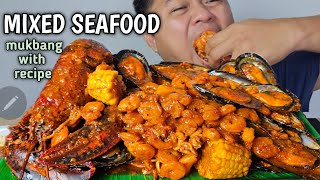 SPICY MIXED SEAFOOD  INDOOR COOKING  MUKBANG PHILIPPINES [upl. by Briny]